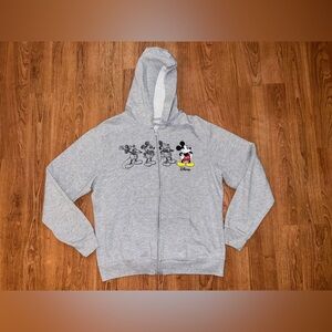 Disney Mickey Plus One Adult Unisex Zip Up Hooded Fleece L
